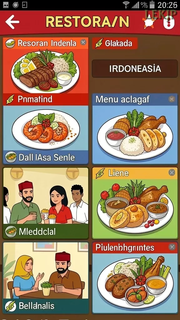 Cuplikan layar 070SLOT — menu navigasi
